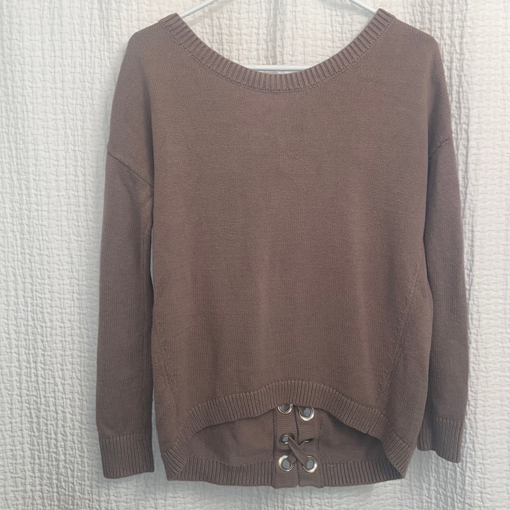 Express Lace Up Sweater